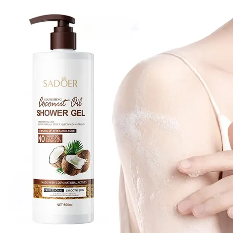 SADOER Nourishing Coconut Oil Shower Gel Pump Bottle 500ml